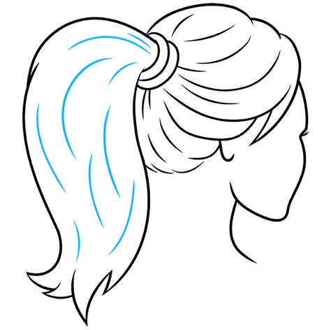 ponytail drawing easy.